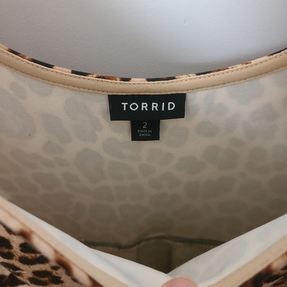Torrid Leopard Print Skater Dress w Sweetheart Neckline and Pockets Size 2X - Picture 4 of 9